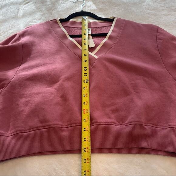 PINK Victoria’s Secret Cropped V Neck Pullover Sweater in Blush Pink Size L - Picture 6 of 7